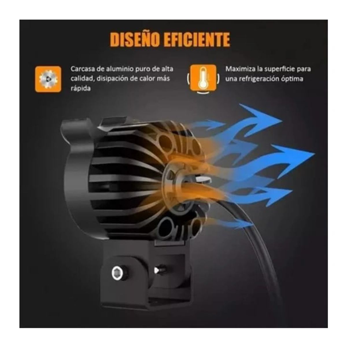 GENERICO - Faros Led De 8000 Lm Forma De Búho dual amarillo y blanco