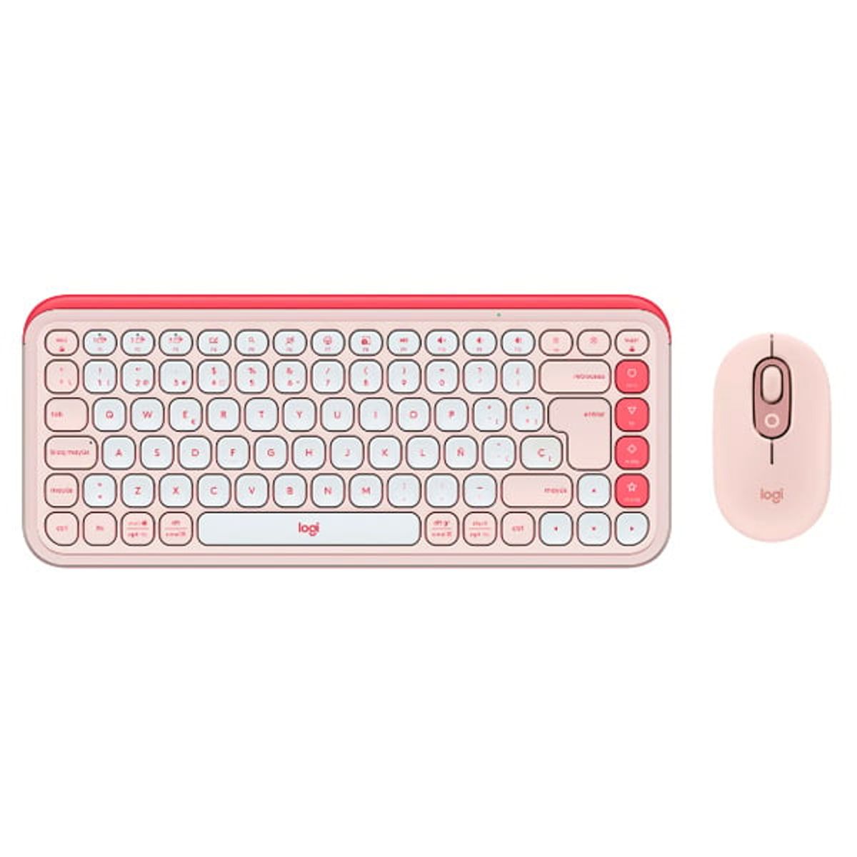 LOGITECH - Teclado + Mouse Bluetooth Logitech POP ICON Rosa