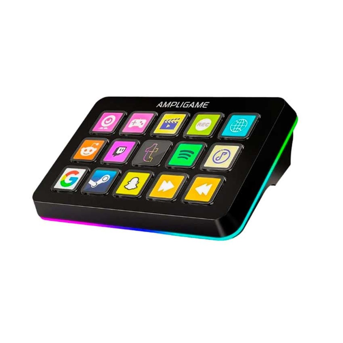 FIFINE - Stream Deck Fifine D6 15 Teclas LCD Personalizables, USB-C, RGB