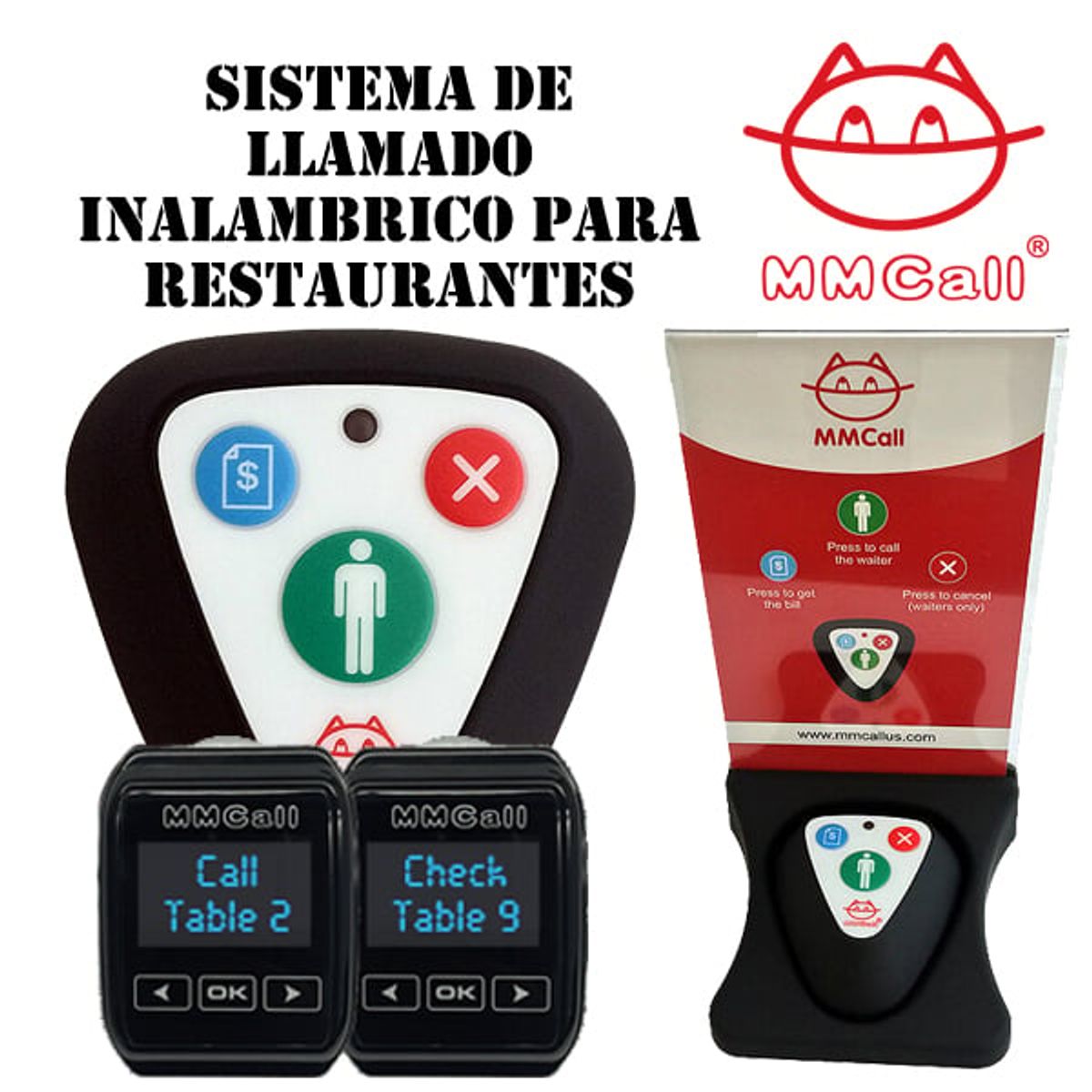 GENERICO - Llamado de Mozos Inalambrico para Restaurante y Bar