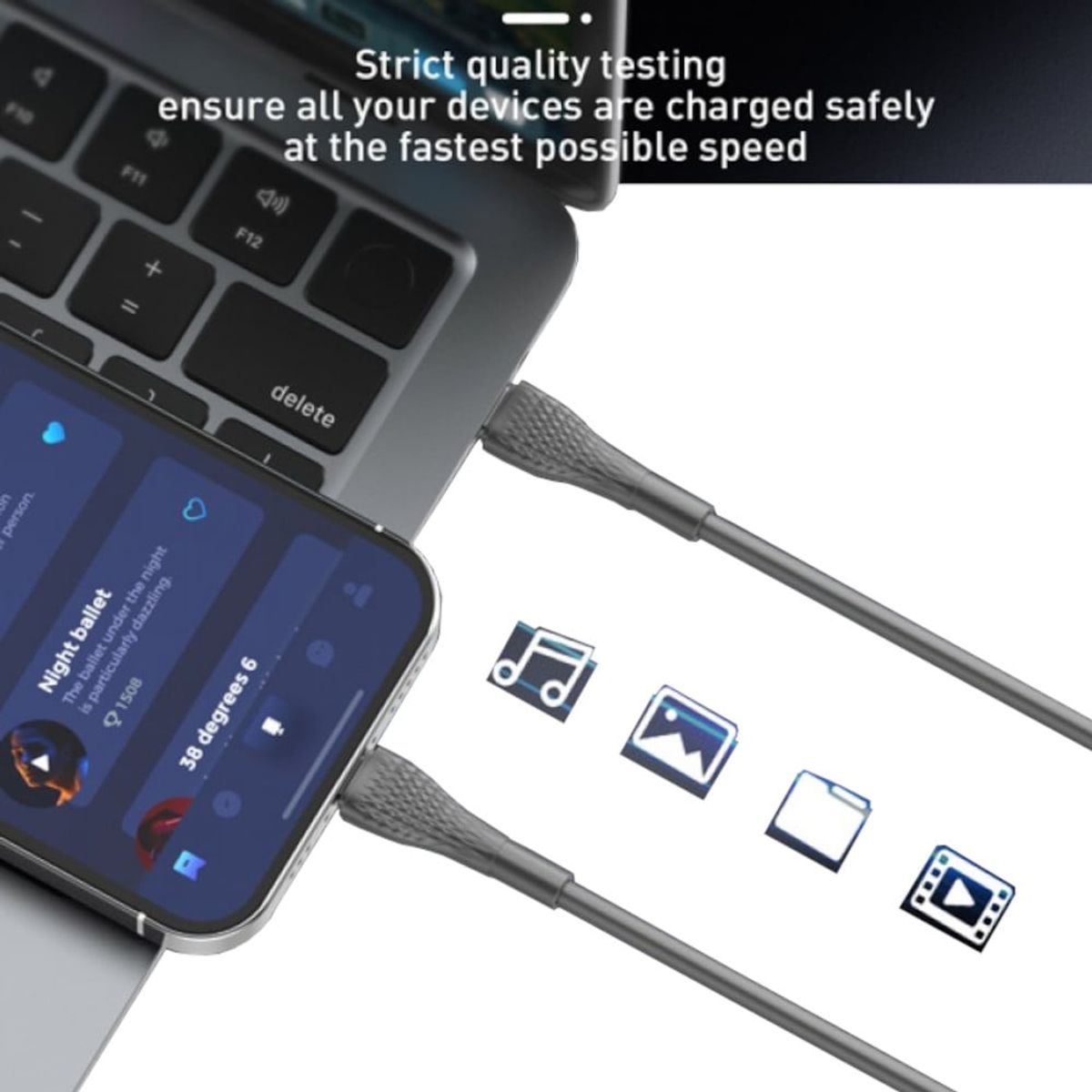 LDNIO - Cable Ldnio LC671i de Carga Rápida Y Data USB-C a Lightning 30w de 1 m