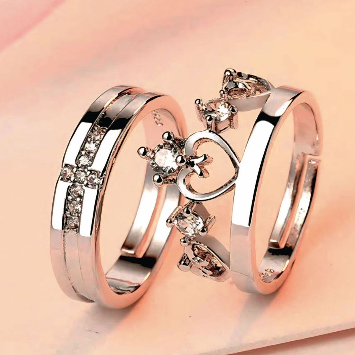 GENERICO - Anillo de pareja Ajustable - Amor Eterno