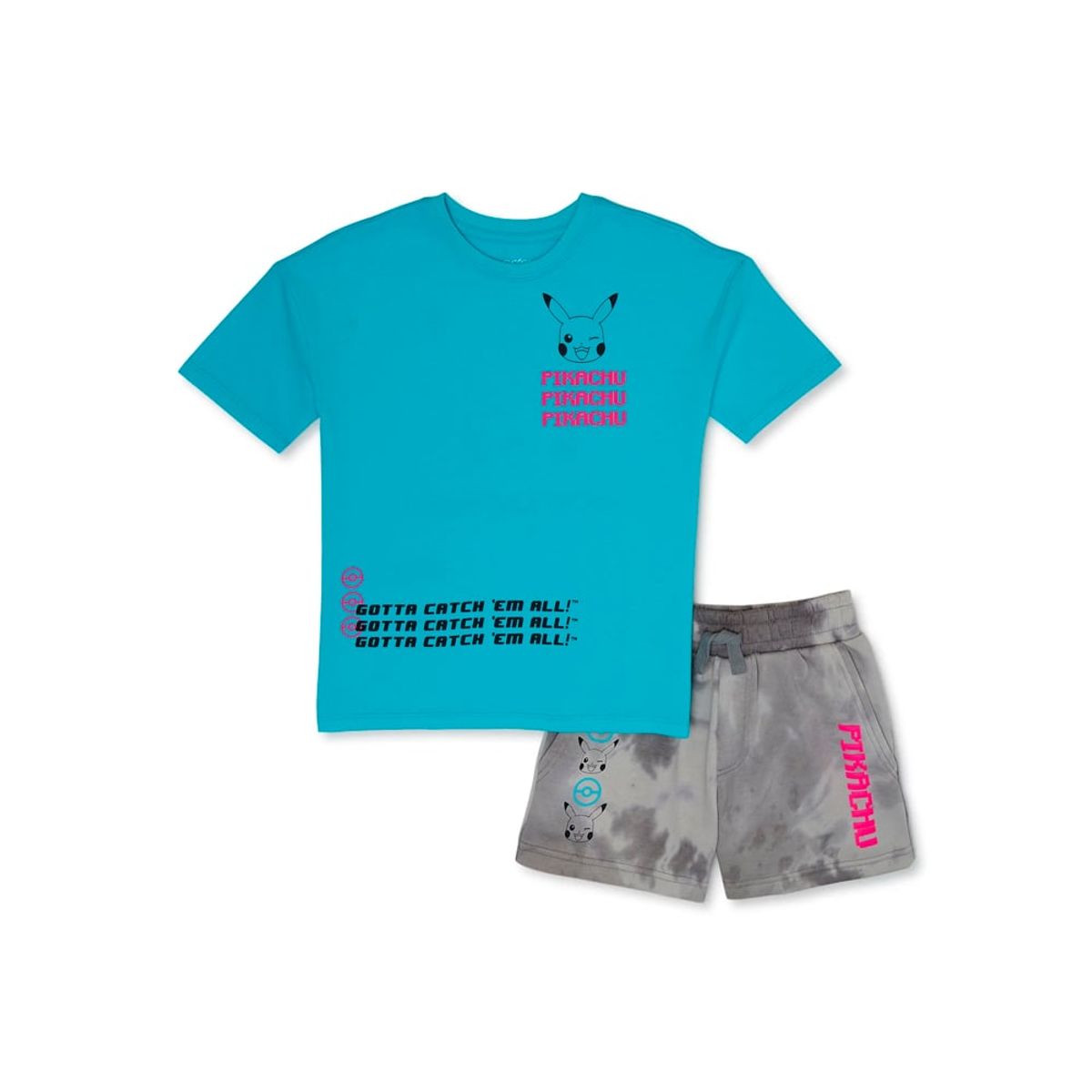 POKEMON - Pokemon Conjunto de Polo y Short Unisex Talla M