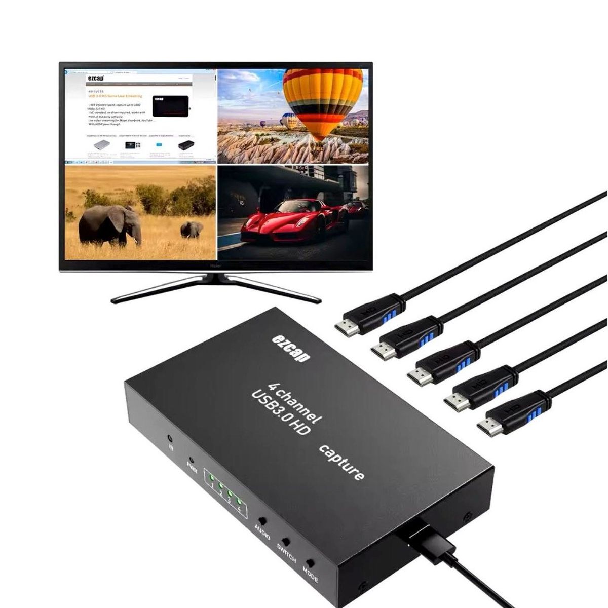 EZCAST - MULTI VIEWER HDMI - 4 CANALES - USB 3.0 CAPTURADOR DE VIDEO