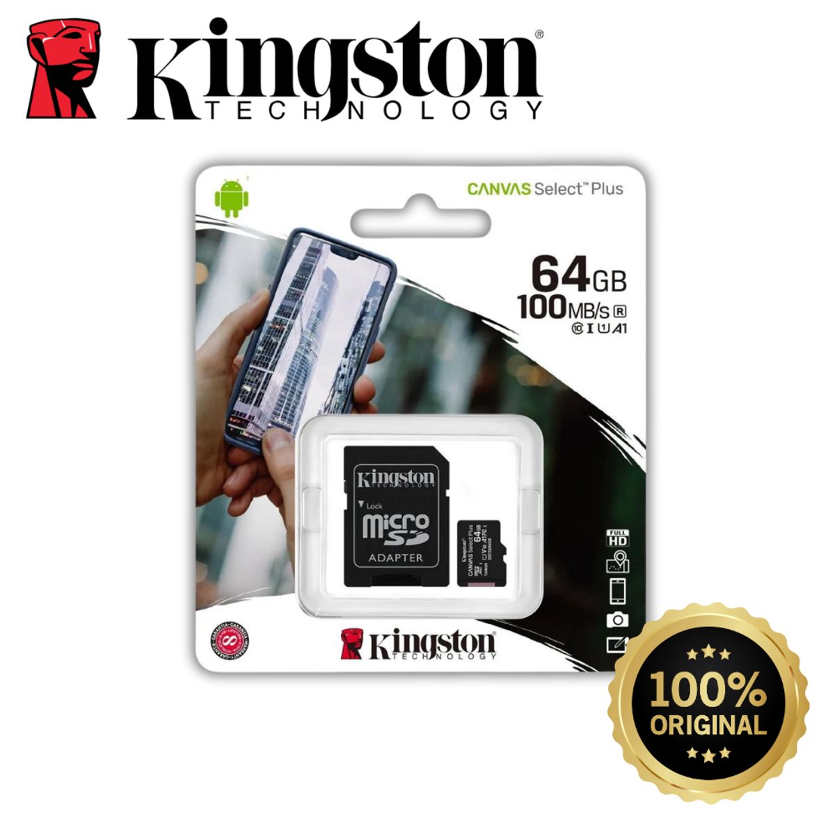 KINGSTON - Memoria Microsd Kingston 64Gb Clase 10 + Adaptador