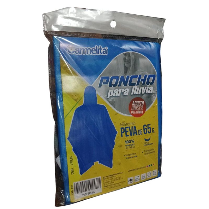 GENERICO - GENERICO-Poncho impermeable  para la lluvia-AZUL