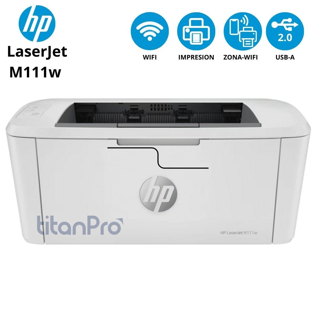 HP - Impresora HP LaserJet M111w Wi-Fi Direct Bluetooth USB 2.0