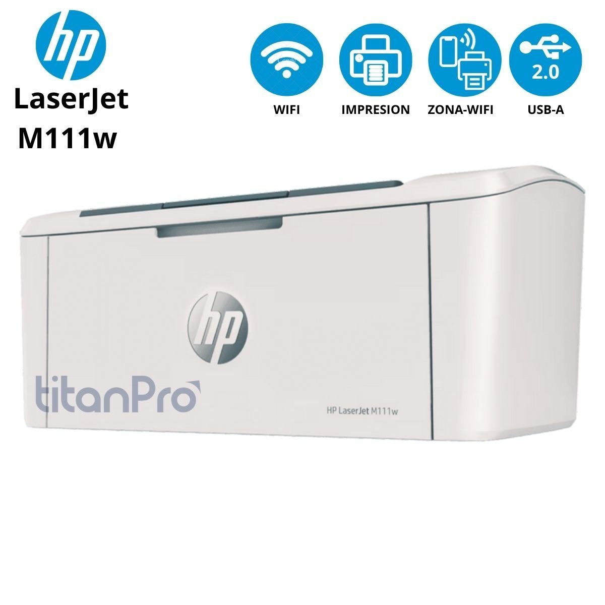 HP - Impresora HP LaserJet M111w Wi-Fi Direct Bluetooth USB 2.0