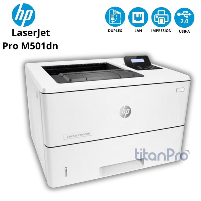 HP - Impresora HP LaserJet Pro M501dn 45 ppm 4800x600 dpi LANUSB