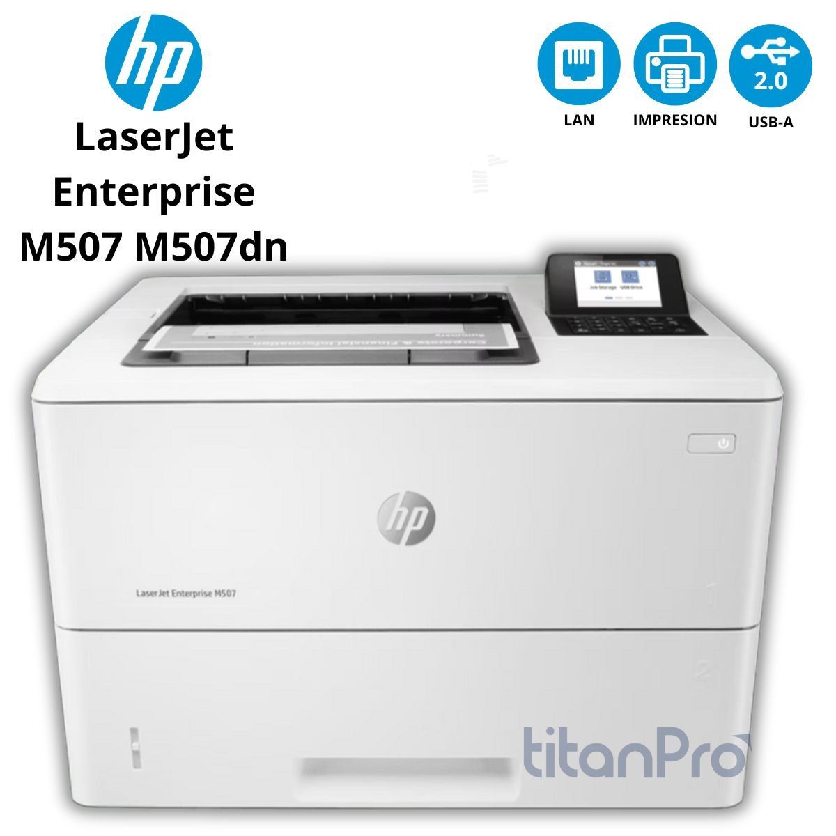 HP - Impresora Láser De Escritorio HP LaserJet Enterprise M507dn Monocromo
