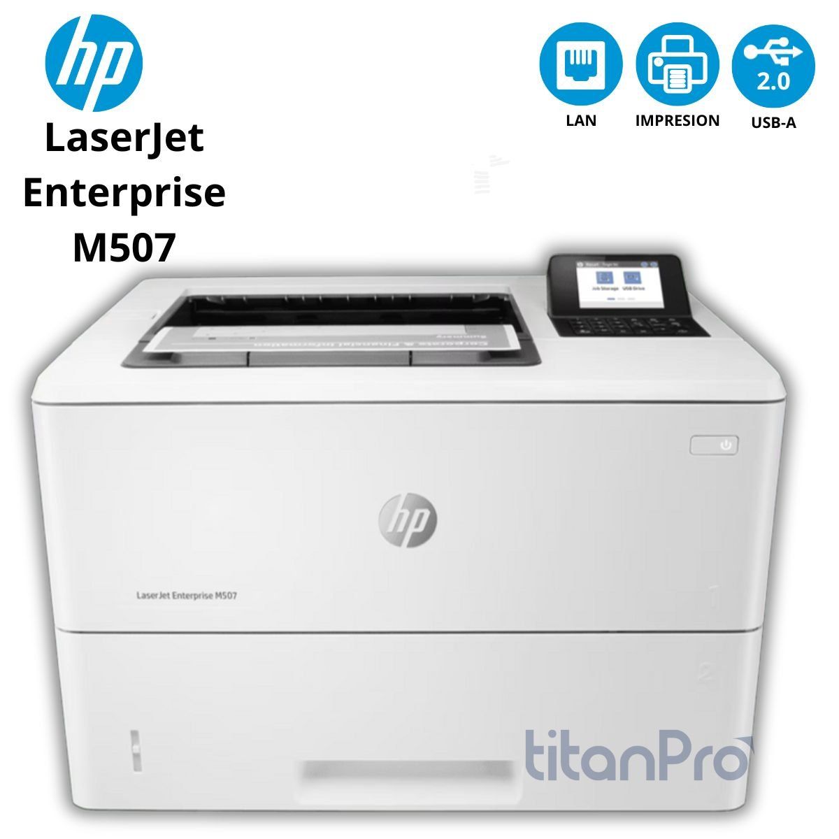 HP - Impresora Láser De Escritorio HP LaserJet Enterprise M507dn Monocromo