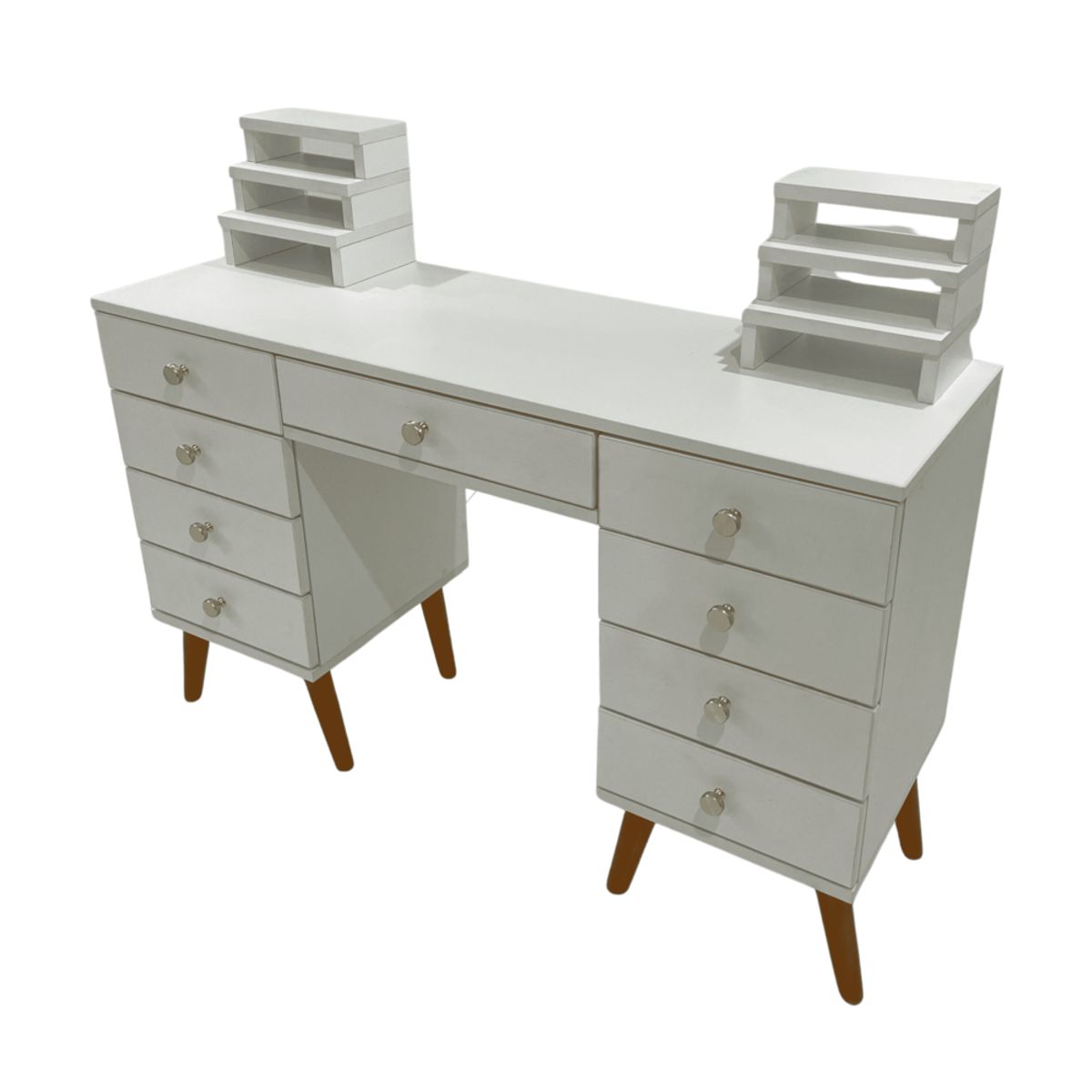 GENERICO - Tocador Joyero Evangelina + Puff - Blanco