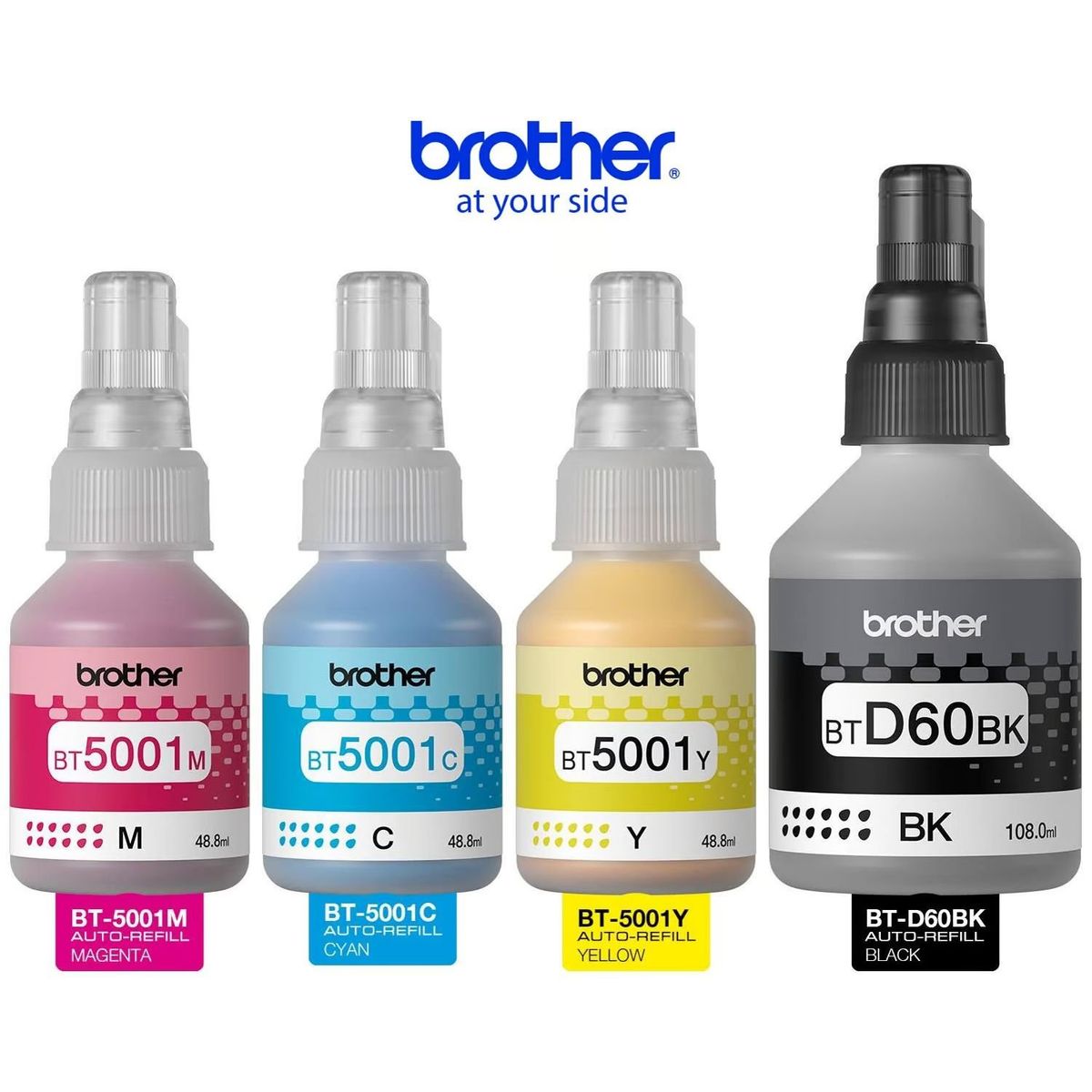 BROTHER - Kit Tinta Brother BT5001  BTD60BK Cyan Magenta Amarillo Negro