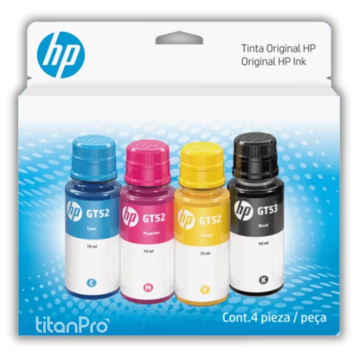 HP - Kit Tinta HP GT52 y GT53 Cyan Magenta Amarillo Negro