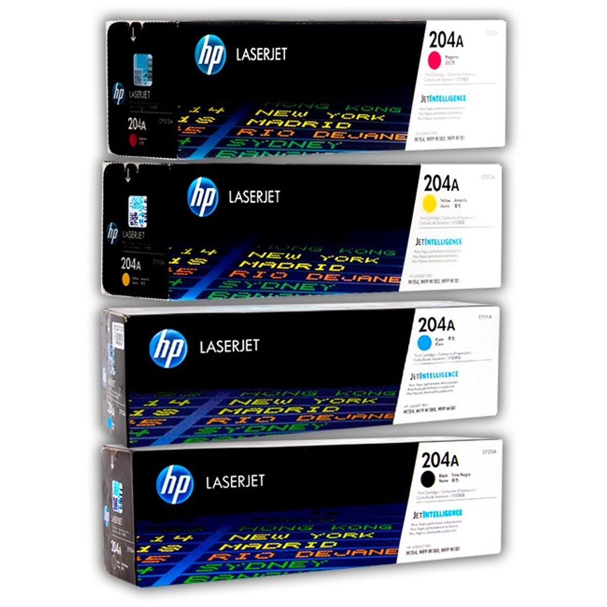 HP - Kit Toner HP 204A Cyan Magenta Amarillo Negro