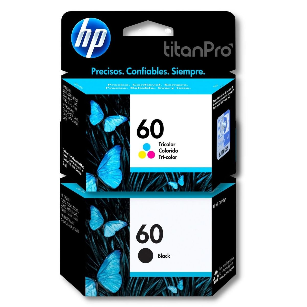 HP - Kit Tinta HP 60 Negro Tricolor