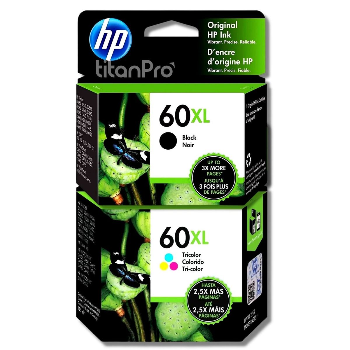 HP - Kit Tinta HP 60XL Negro Tricolor