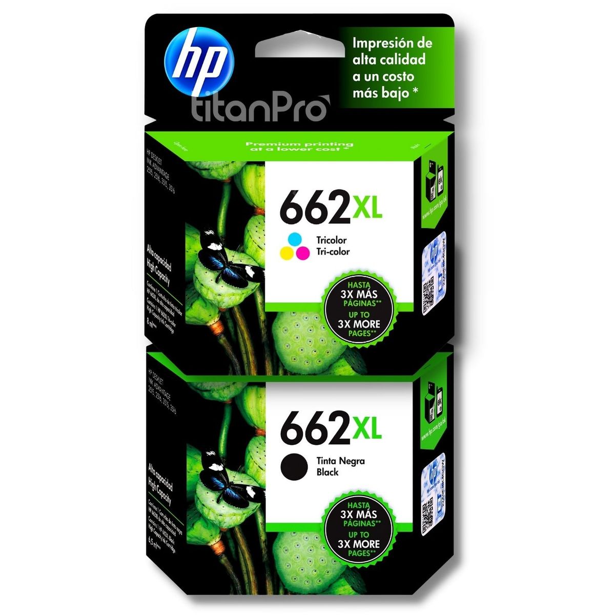 HP - Kit Tinta HP 662XL Negro Tricolor