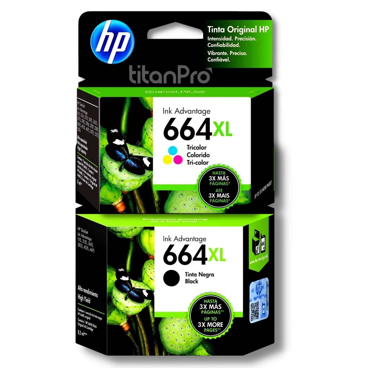 HP - Kit Tinta HP 664XL Negro Tricolor