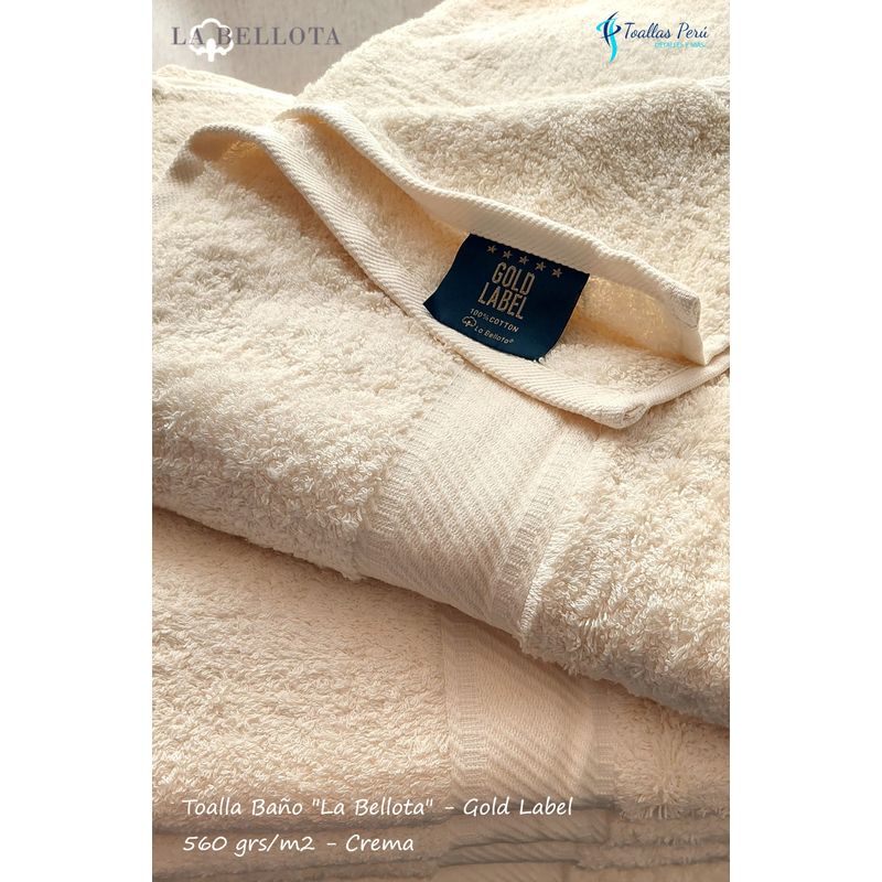 LA BELLOTA - Toalla Baño "Gold Label" 560 grs/m2 "La Bellota" 75×140cm - Crema