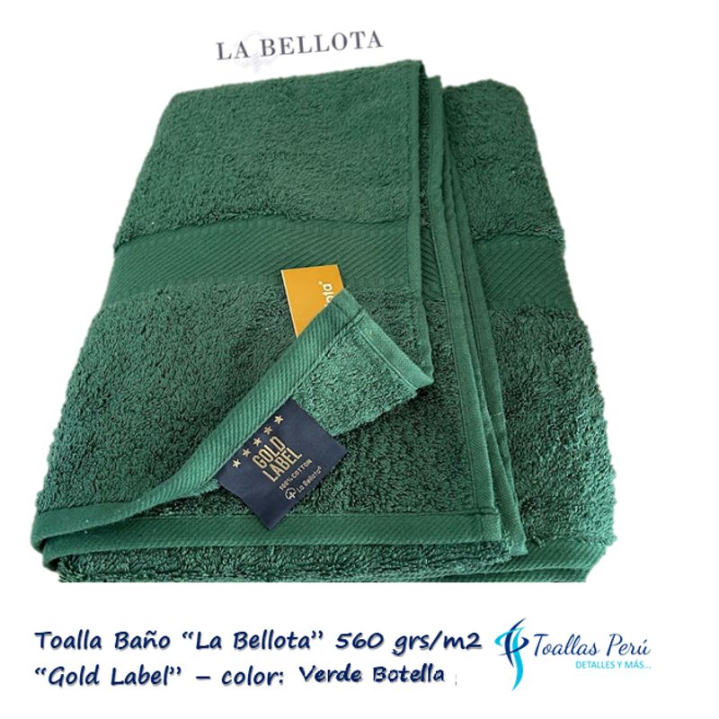 LA BELLOTA - Toalla de Baño "Gold Label" 560 grs/m2 "La Bellota" - Verde Botella