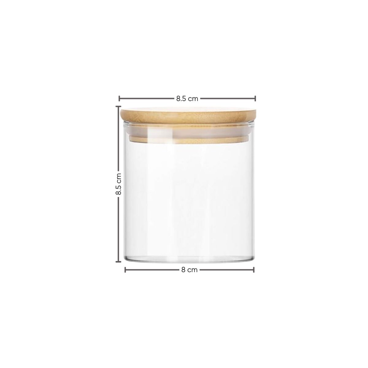 INSPIRA - Frasco de Vidrio Borosilicato con Tapa de Bambú 350 ml