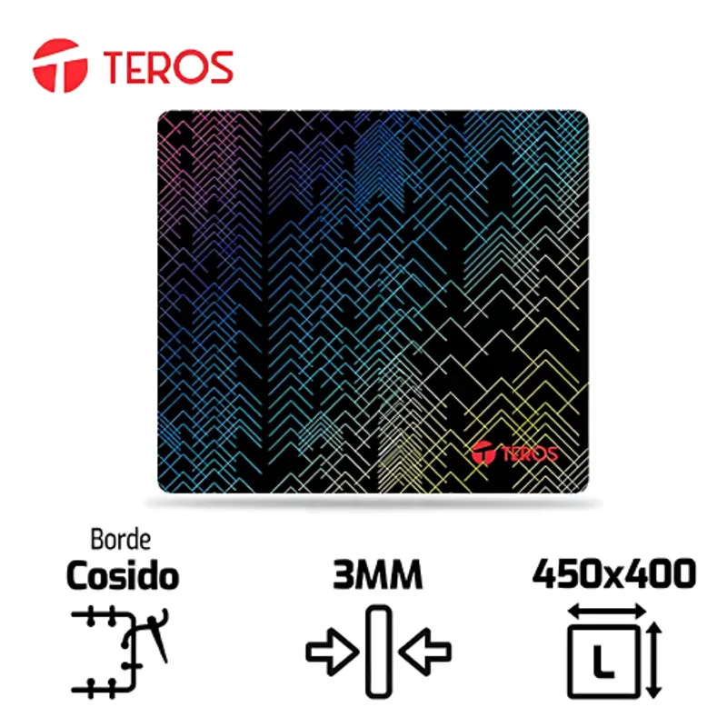 TEROS - Mouse Pad Teros TE3011S 45x40x03 cm - Negro