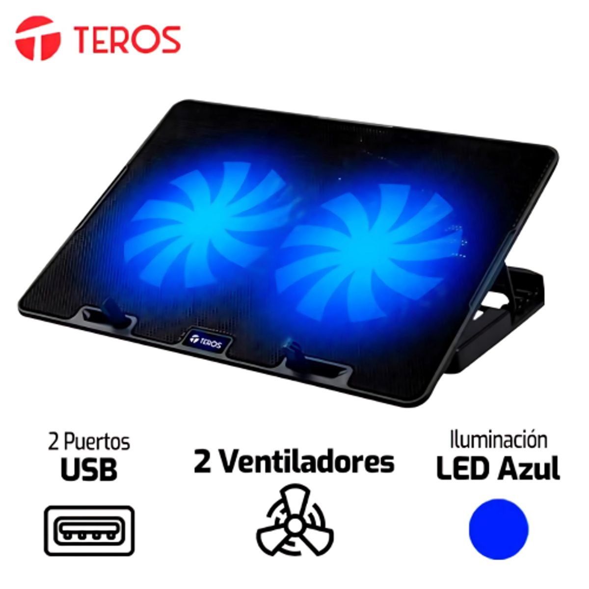 TEROS - Cooler Para Laptop TEROS TE-7020N 2 Ventiladores