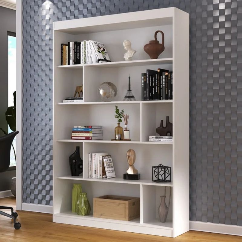 R&R MUEBLES - Estante Moderno Kouji Blanco R&R MUEBLES