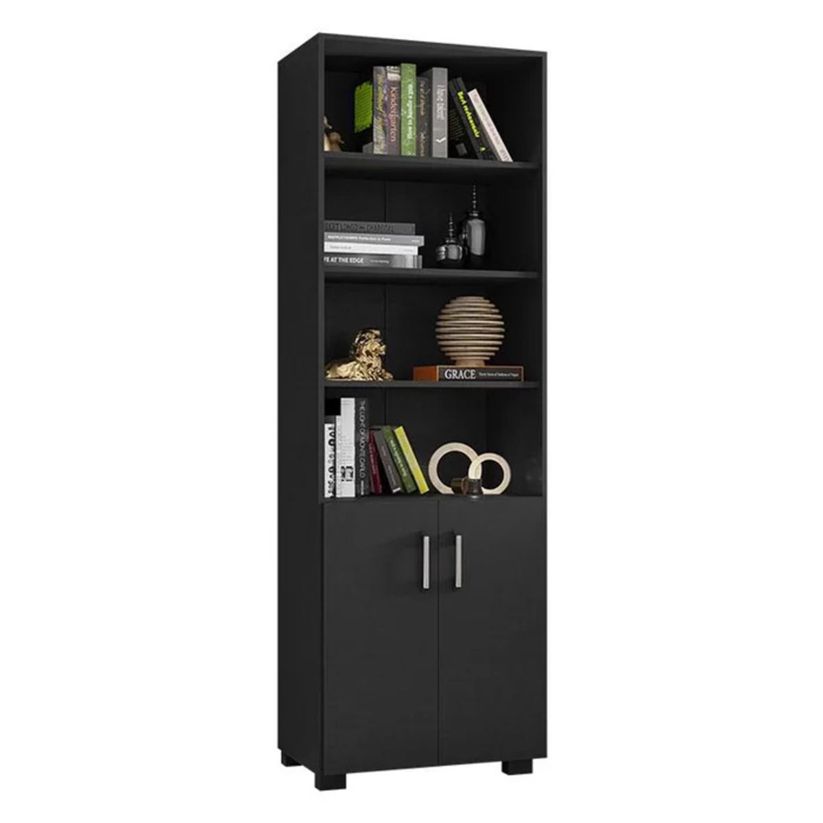 R&R MUEBLES - Estante Moderno Minako Negro R&R MUEBLES