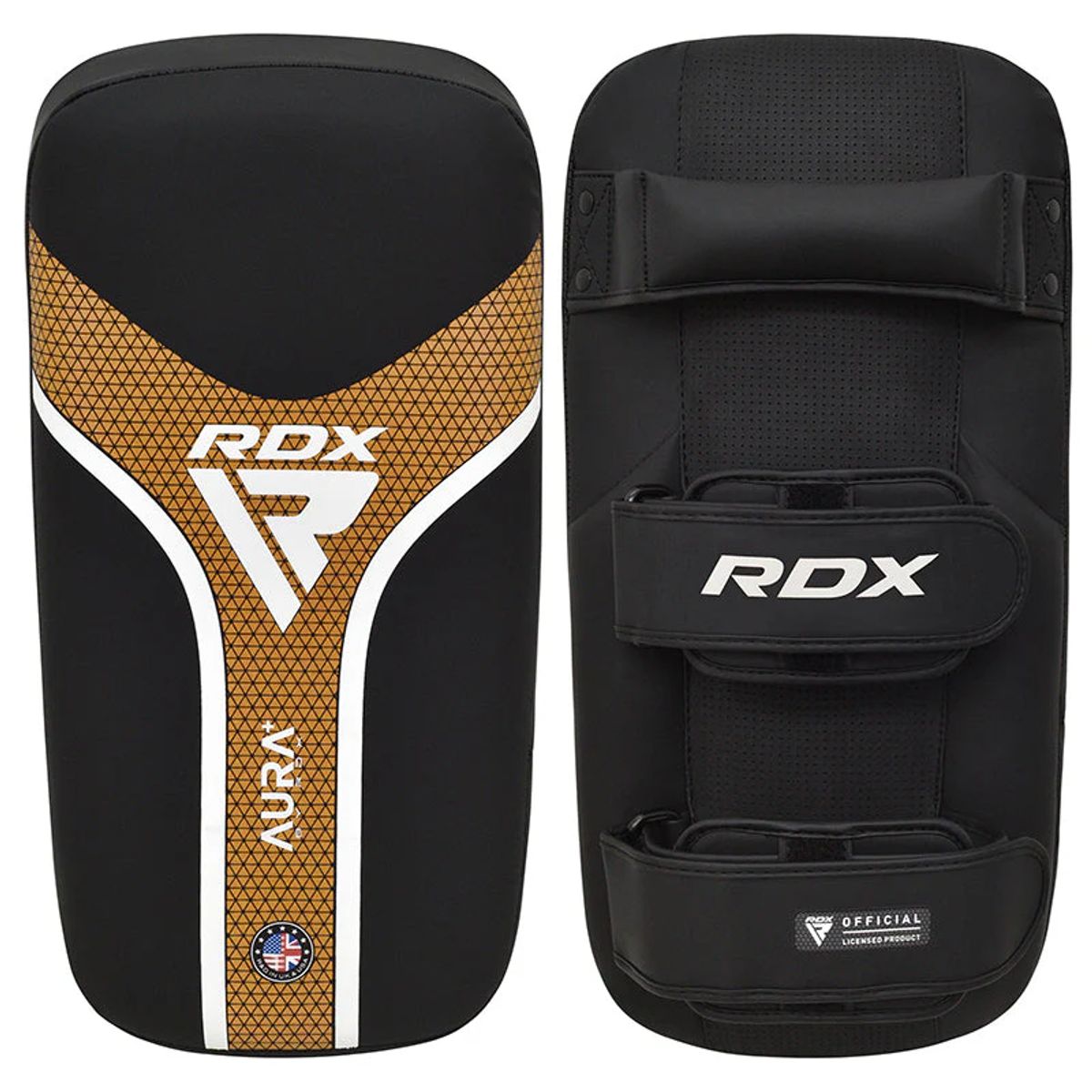 RDX - Kicking Pad o Pao para Muay Thai Aura Plus T17 - Dorado