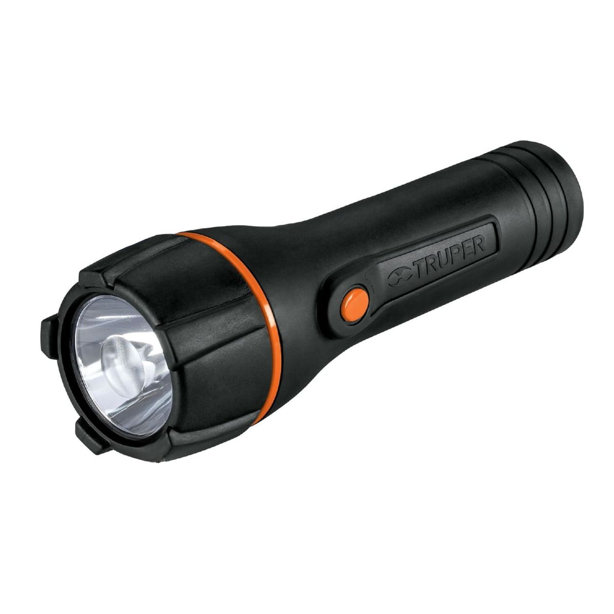 TRUPER - Linterna plástica 1 LED 180 lm con 2 pilas D, Truper