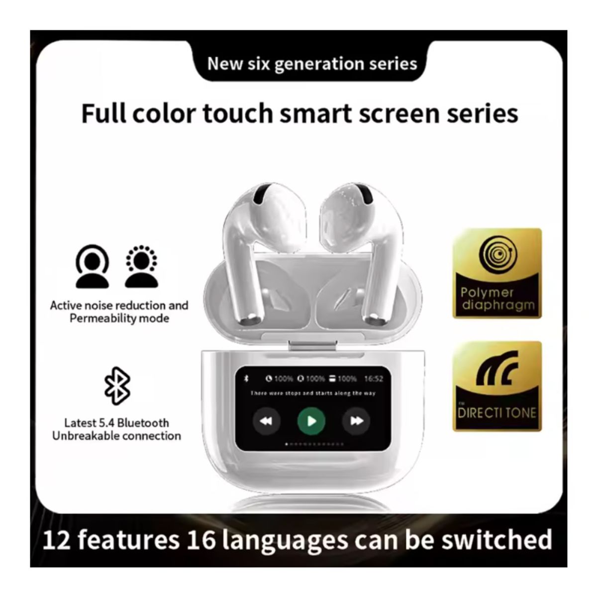 GENERICO - Auriculares inalámbricos A12 pro blanco