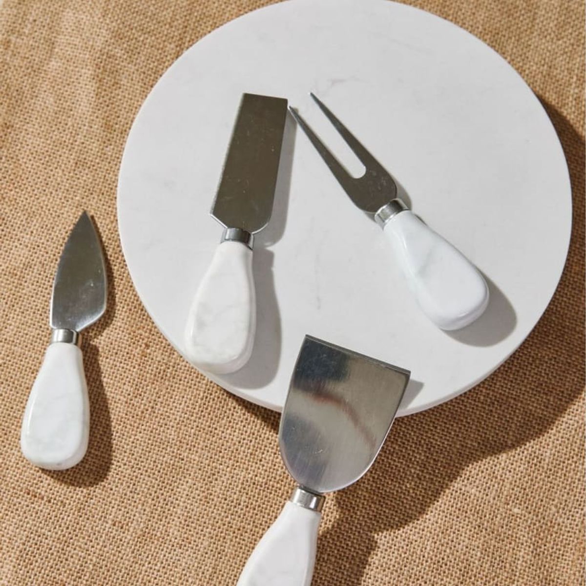 GENERICO - Set de 4 Cuchillos de Quesos Marmol 12 cm