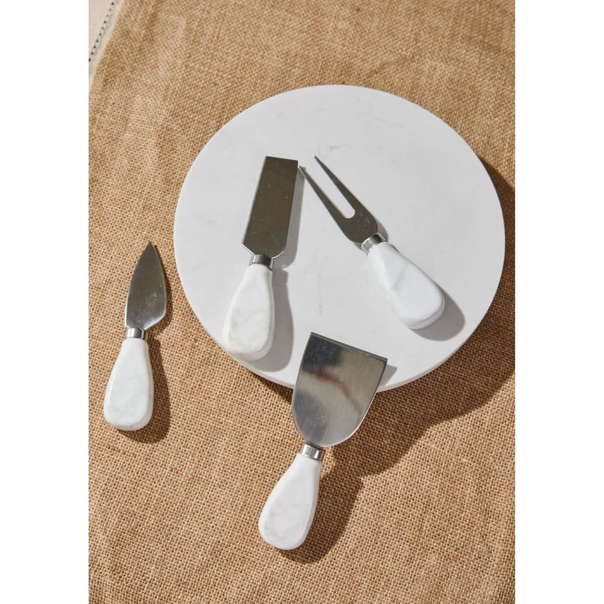 GENERICO - Set de 4 Cuchillos de Quesos Marmol 12 cm