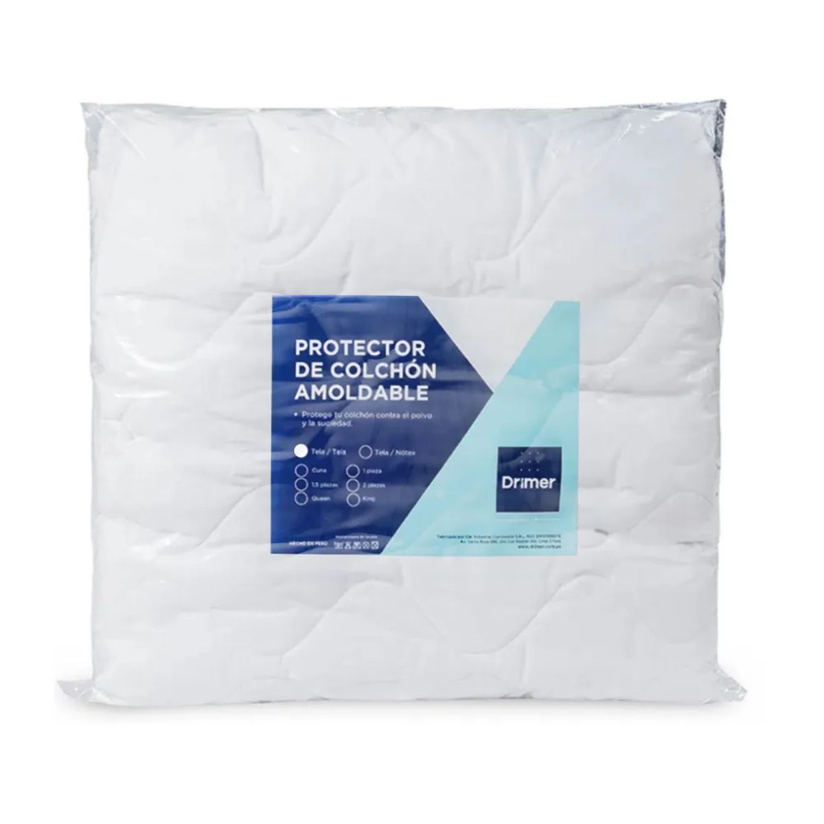 DRIMER - Protector de Colchón Amoldable T/T 1.5 Plazas