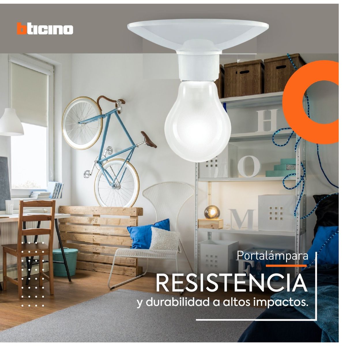 GENERICO - socket Plano rosca E27 Blanco TL01011 P22BN Wall Bticino