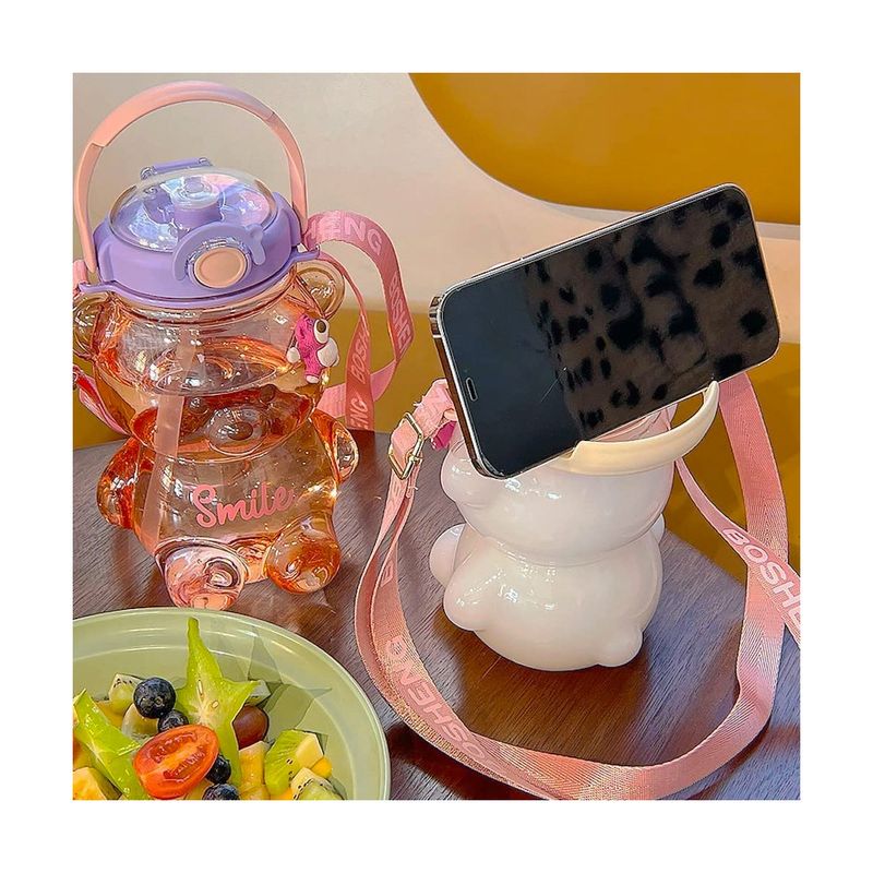 GENERICO - Botella Tomatodo Osito Para Niño Nina 1000ML Marrón