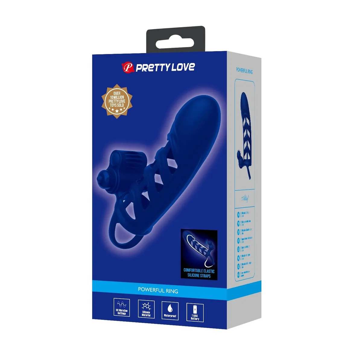 PRETTY LOVE - Funda Pene Texturizada Extensora 15.8 cm Bala Vibradora Clítoris