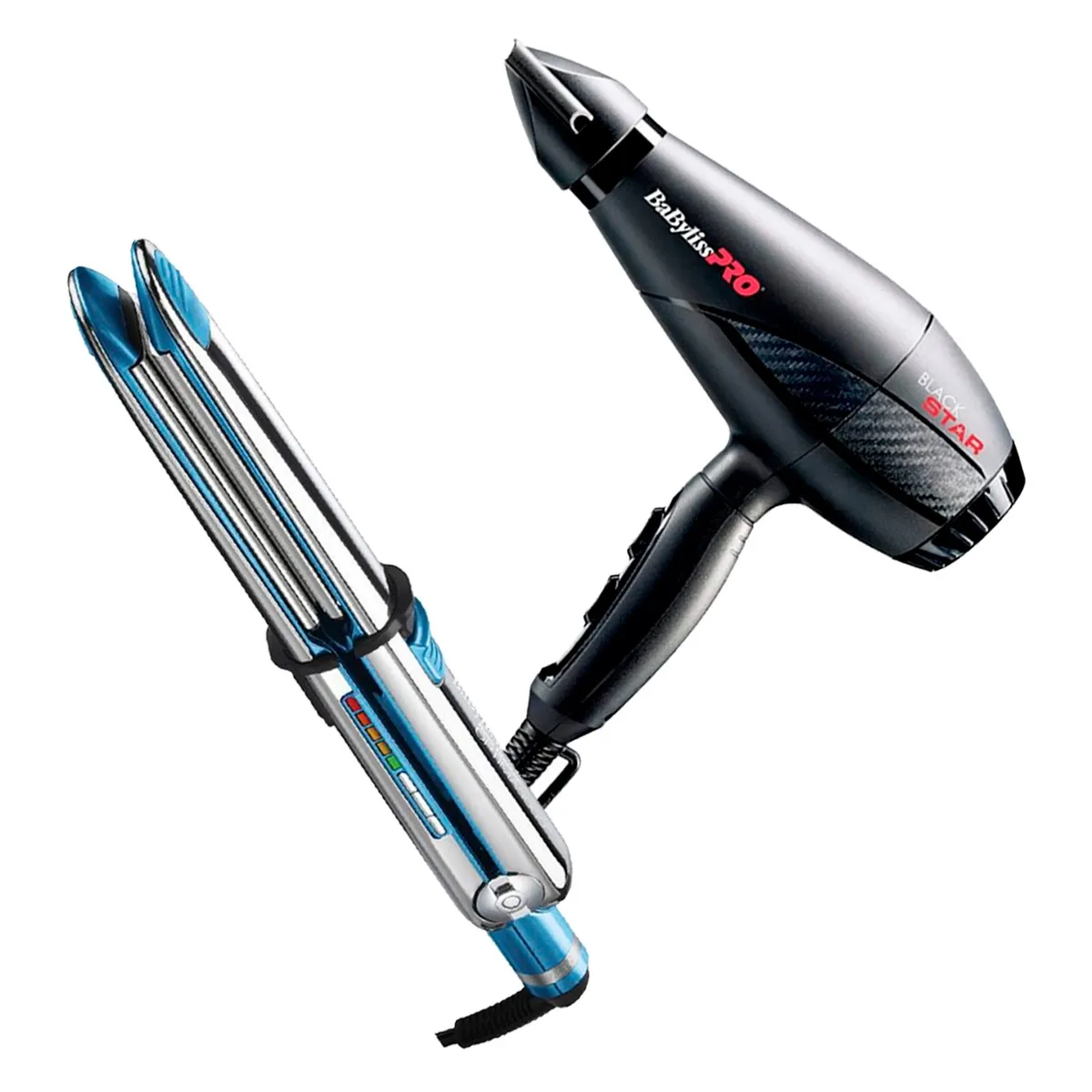 BABYLISS PRO - Combo BabylissPRO Alisadora Optima 3000 y Secador Black Star B6200PE