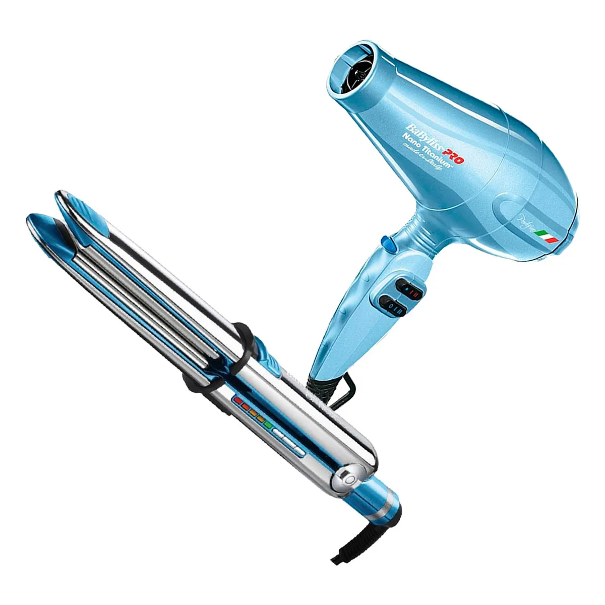 BABYLISS PRO - Combo BabylissPRO Alisadora Optima 3000 y Secador Portofino Azul