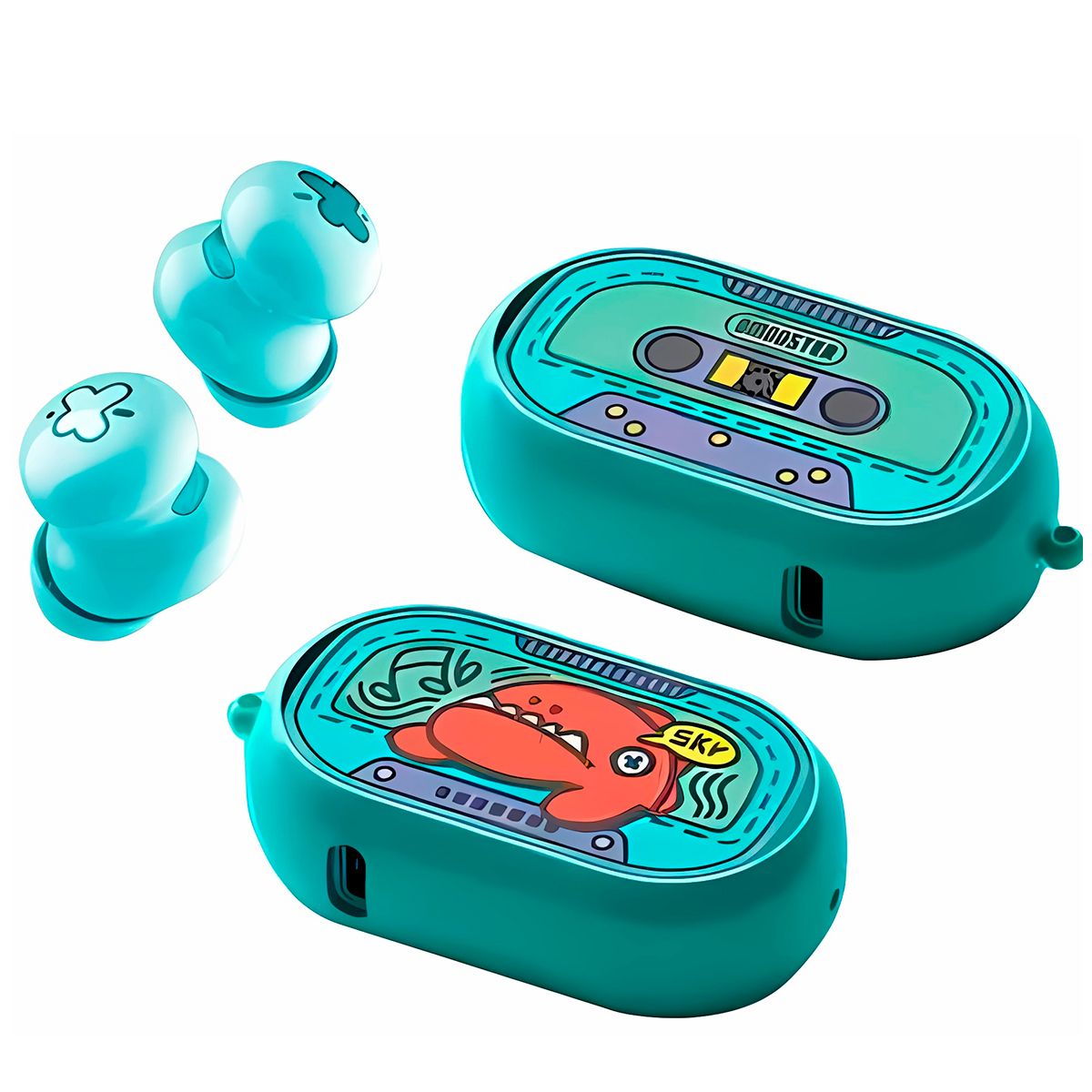 GENERICO - Audífonos D01 Dmooster con Bluetooth 5.0 Turquesa