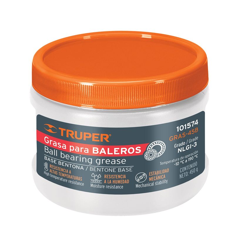 TRUPER - Grasa automotriz, base bentona, 450 g, Truper