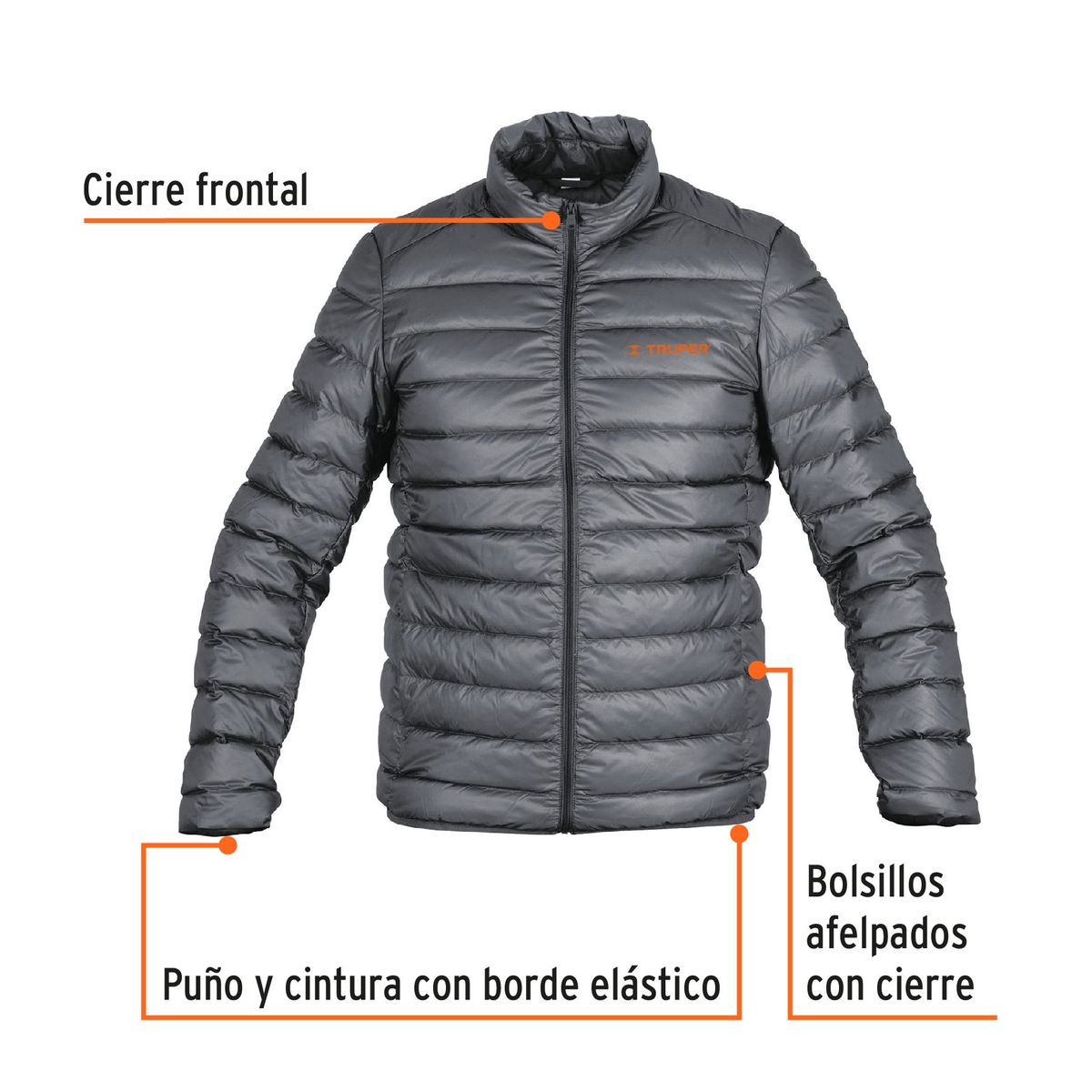 TRUPER - Casaca De Plumas Impermeable para caballero talla G Truper