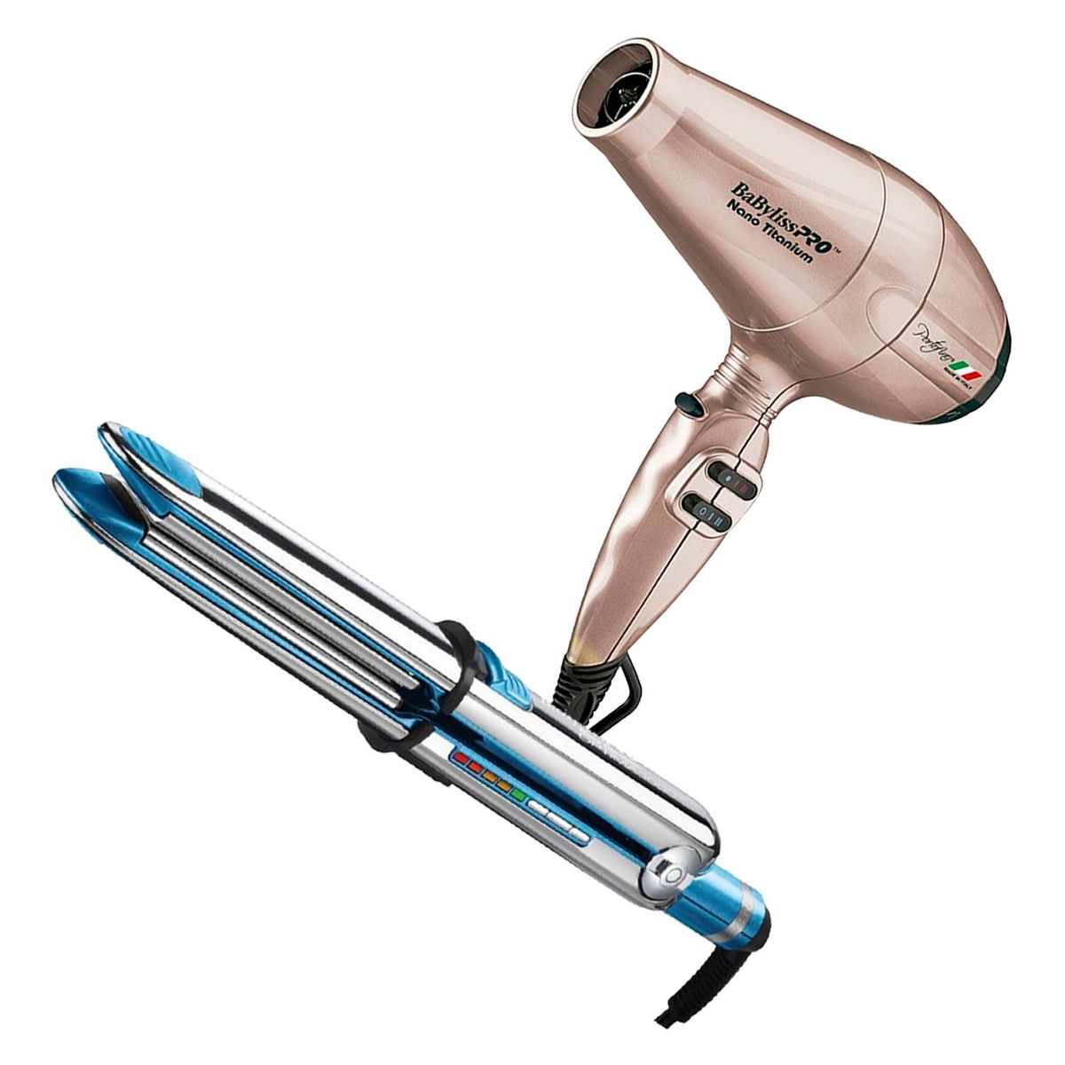 BABYLISS PRO - Combo BabylissPRO Alisadora BNT3000TPE y Secador Portofino Rose Gold