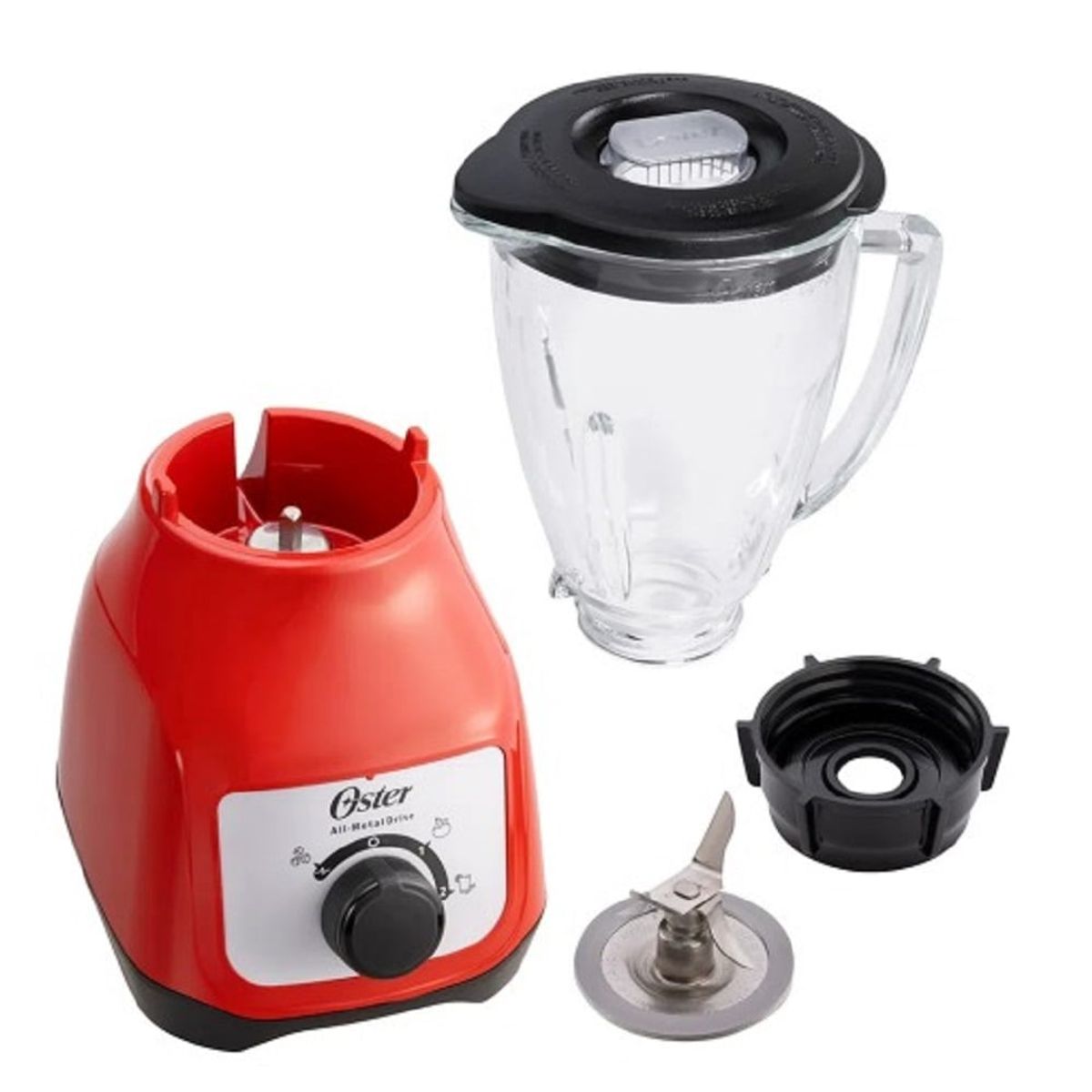 OSTER - Licuadora Oster con vaso de vidrio y control de perilla BLSTKAGRRD
