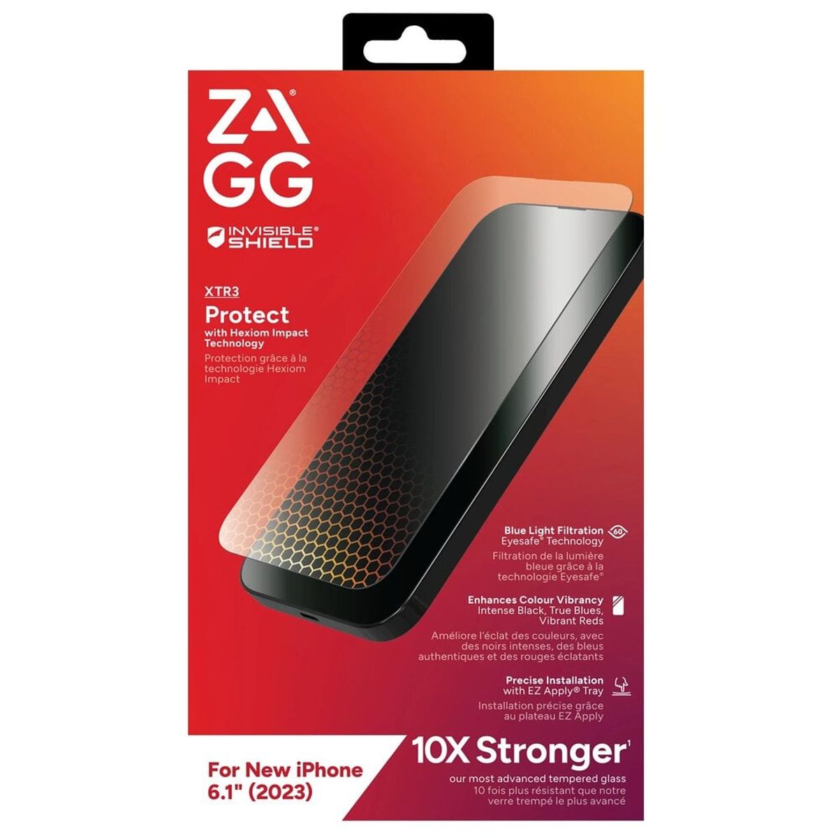 ZAGG - PROTECTOR DE PANTALLA ZAGG GLASS XTR3 PARA IPHONE 15