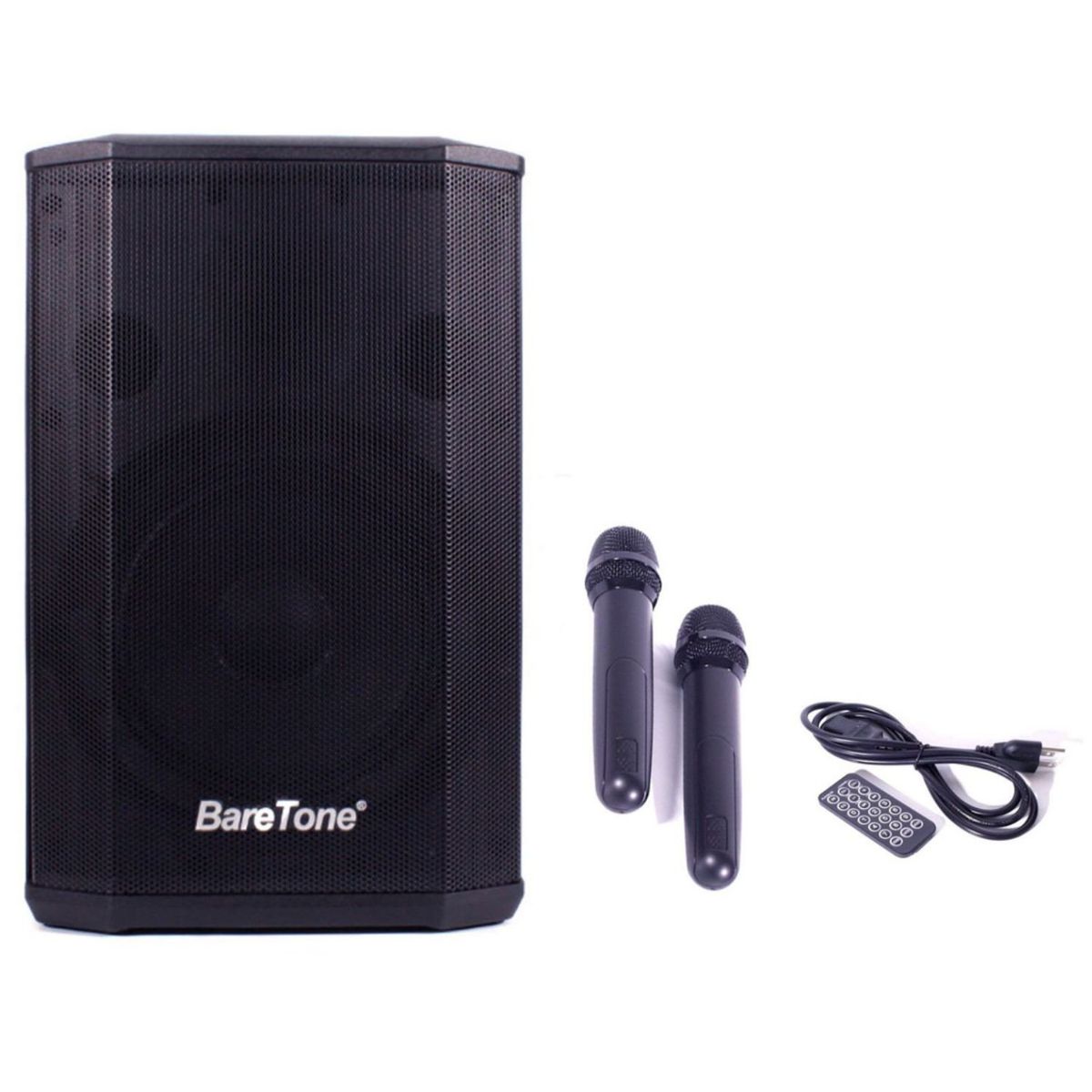 BARETONE - Parlante profesional Baretone MAX-B8 USB BT 2 micrófonos + Soporte