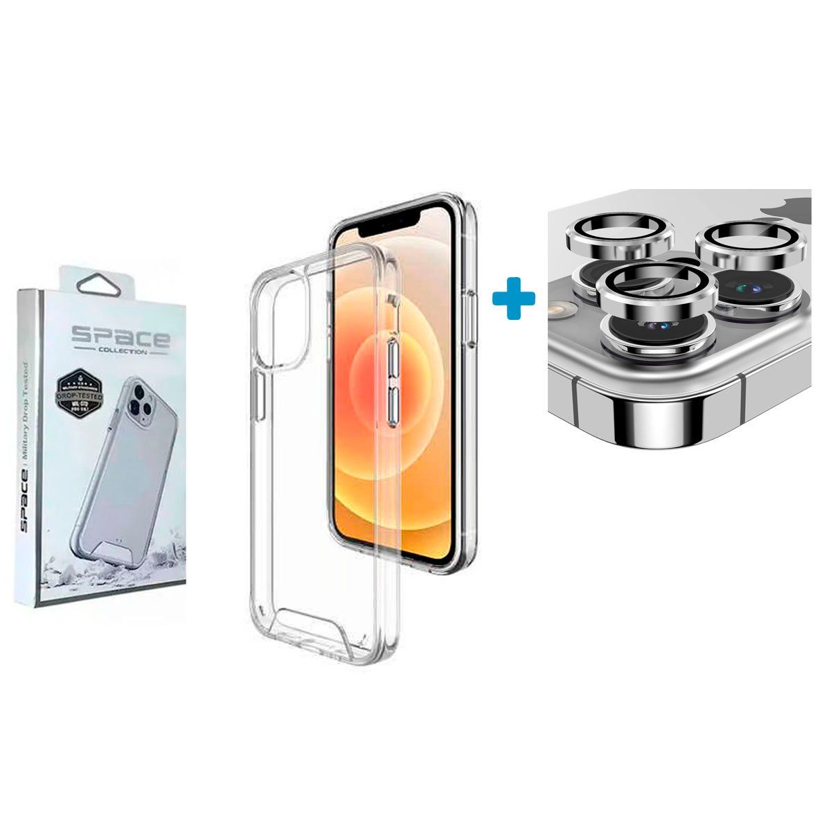 GENERICO - Case Space + Protector De Cámara Para iPhone 16 Pro Gris