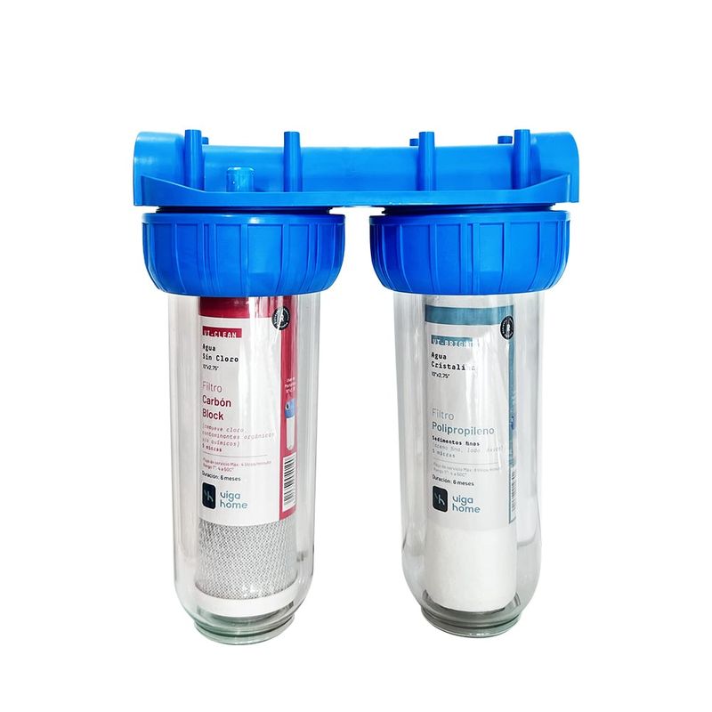 VIGAHOME - Pack Doble Filtración Sedimentos + Cloro